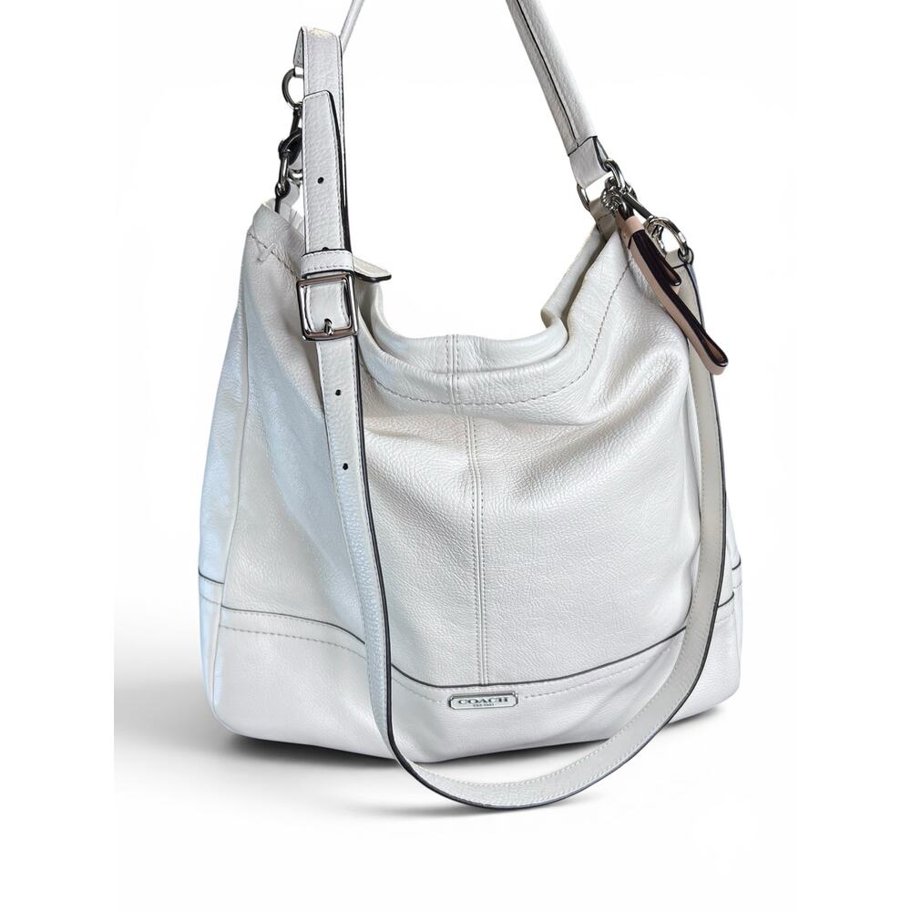 Coach Park Leather Hobo #23293 White NWOT Large Shoulder Bag